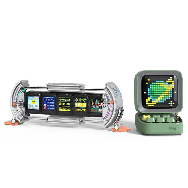 Divoom Ditoo Pro Yeşil Bluetooth Hoparlör ve Times Gate Dijital Led Ekran Seti Bluetooth Hoparlör Fiyatı