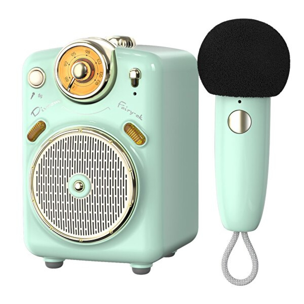 Divoom Fairy-Ok Karaoke Mikrofonlu FM Radyolu Taşınabilir Yeşil Bluetooth Hoparlör Bluetooth Hoparlör Fiyatı