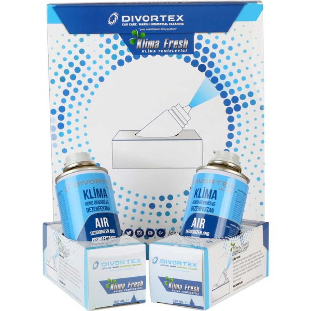 Dıvortex Araç Klima Temizleyici (Bombası) 150 Ml X 24 Adet  Oto Bakım & Temizlik Ürünleri Fiyatı