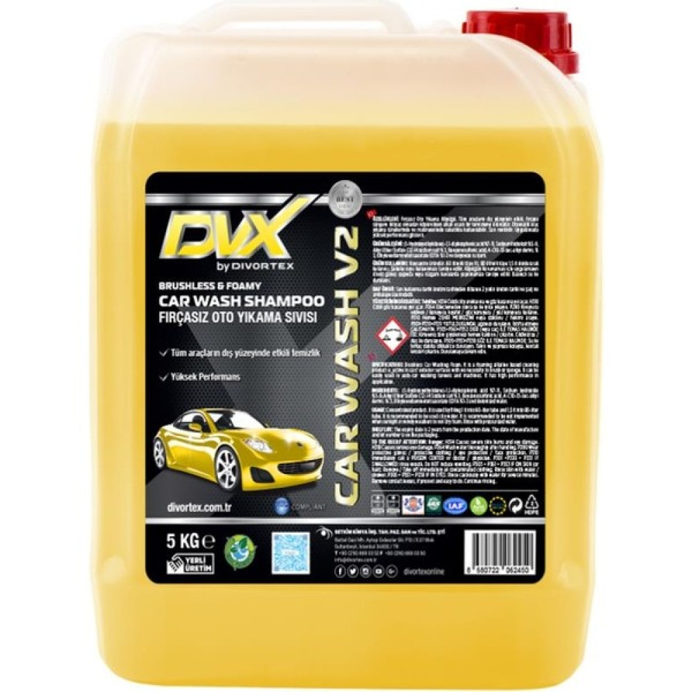 Divortex Car Wash V2 Fırçasız Araç Yıkama Köpüğü 5 Kg. Oto Yıkama Ürünleri Fiyatı