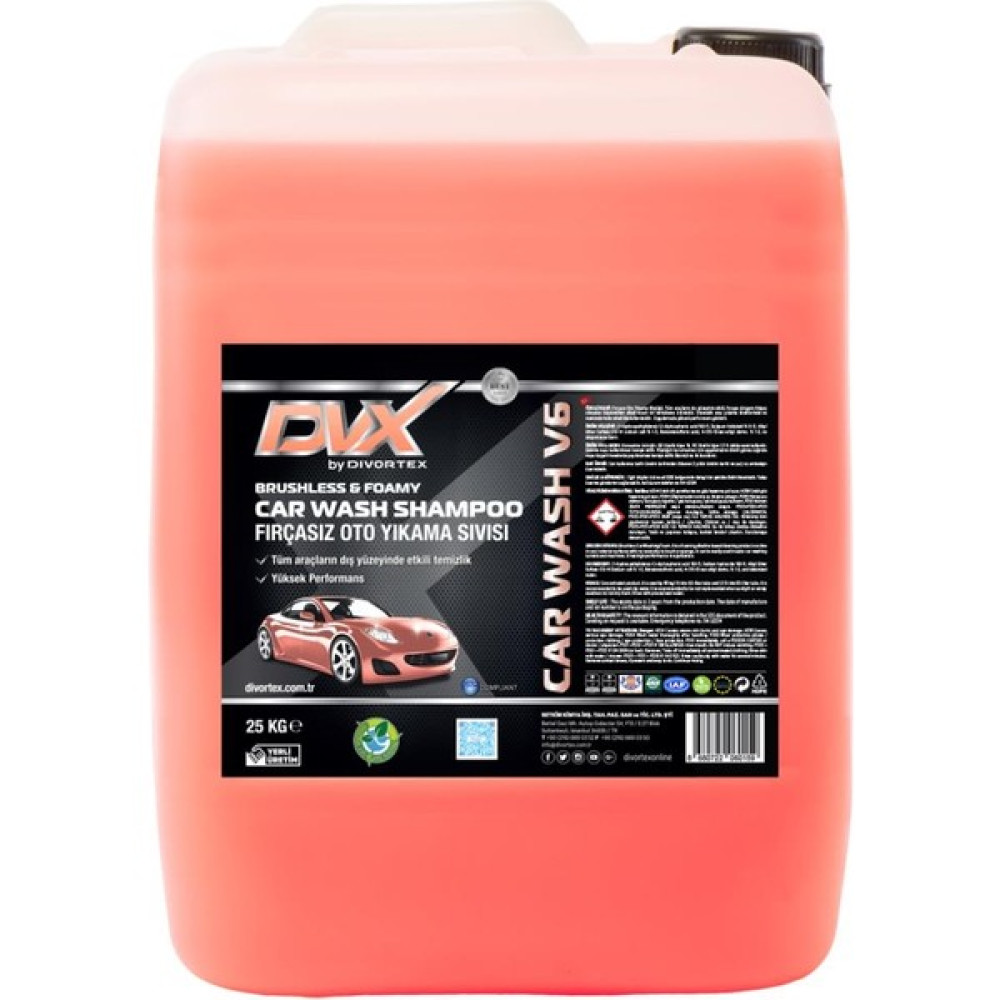 Divortex Car Wash V6 Fırçasız Araç Yıkama Köpüğü 25 kg. Oto Yıkama Ürünleri Fiyatı