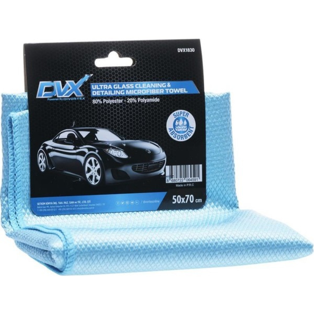 Divortex Mikrofiber Cam Silme Bezi 50 x 70 cm. 1 Adet Oto Bakım Bezleri Fiyatı