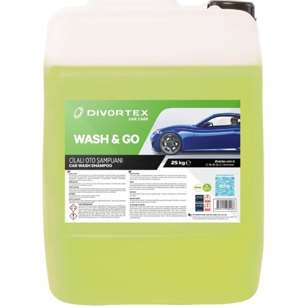 Divortex Wash & Go Oto Şampuanı 25 Kg. Oto Yıkama Ürünleri Fiyatı