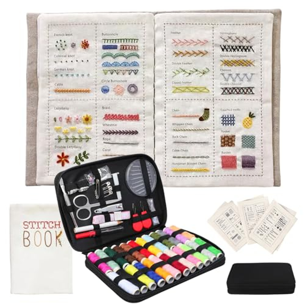 DIY Stitch Book for Beginners and Enthusiasts，A Comprehensive Guide to Sewing and Embroidery, DIY Stitch Book, Embroidery Stitches Book