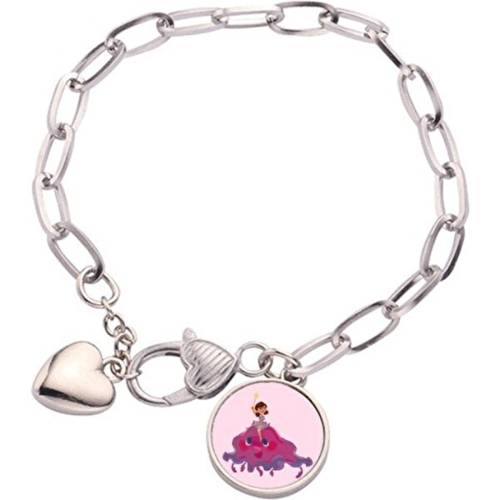 DIY Thinker Bizim Jellyfish Kid Mignon Kalp Chain Bracelet Jewelry Charm Fashion (Yurt Dışından) Saat ve Bileklik Aksesuarı Fiyatı