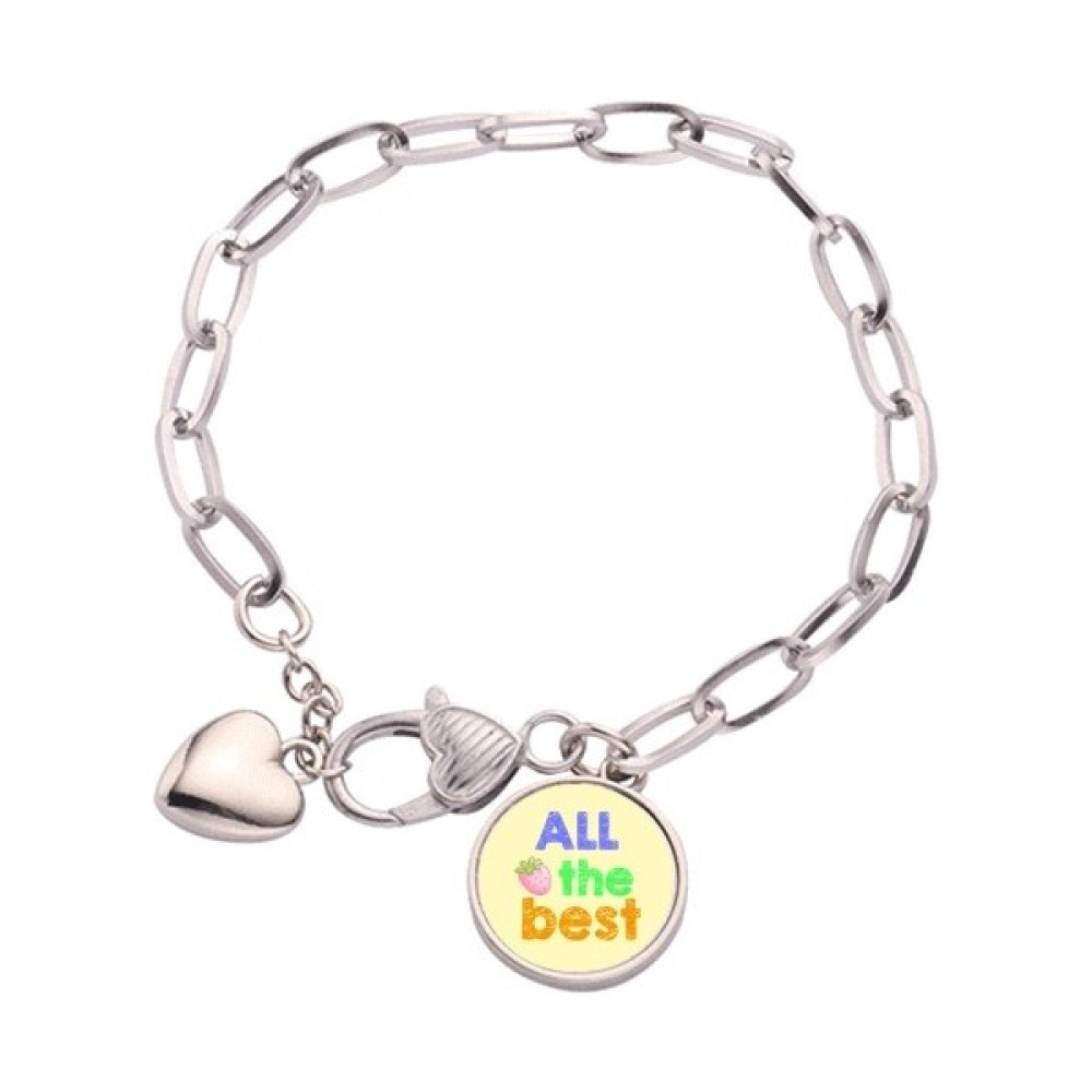 DIY Thinker Bütün En Iyi Sıcak Kalp Metni Lithe Heart Chain Bracelet Jewelry Charm Modu (Yurt Dışından) Saat ve Bileklik Aksesuarı Fiyatı