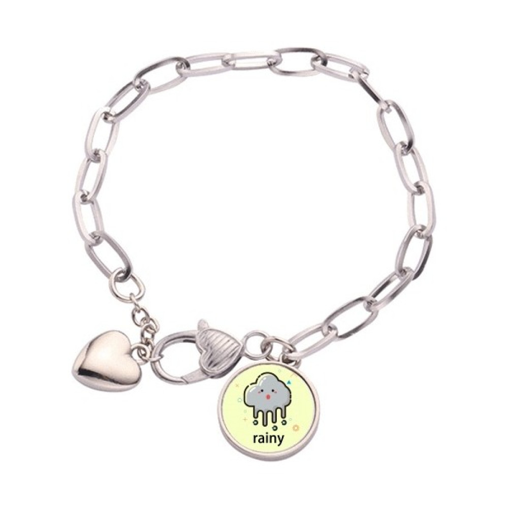 DIY Thinker Mignon Cloud Expression Heart Chain Bracelet Jewelry Charm Fashion (Yurt Dışından) Saat ve Bileklik Aksesuarı Fiyatı