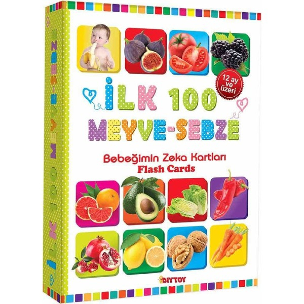 Diy Toy Bebeğimin Zeka Kartları: Ilk 100 Meyve Sebze Eğitici Oyuncak Fiyatı