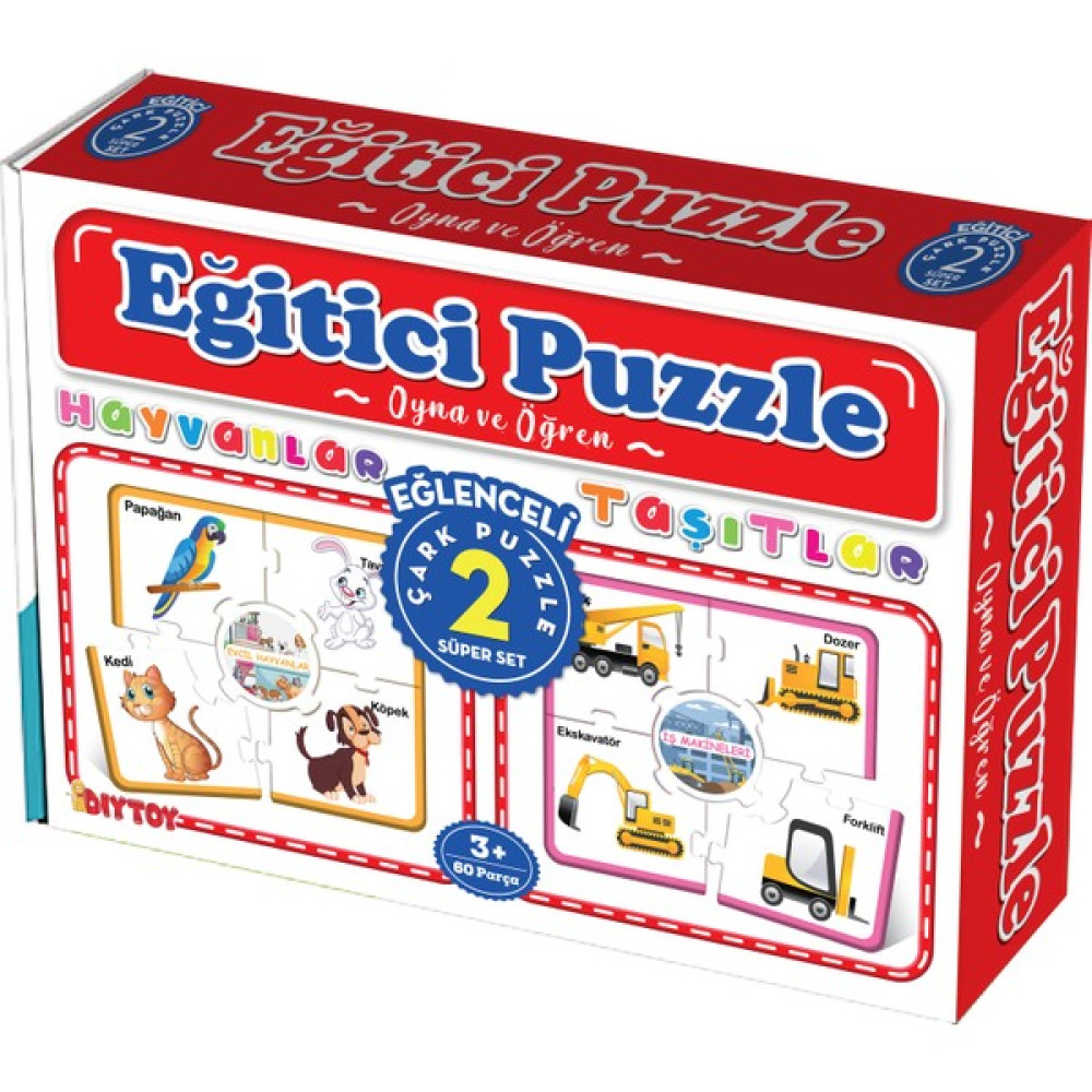 Diy-Toy Çark Puzzle Hayvanlar Taşıtlar Bebek Oyuncakları Fiyatı