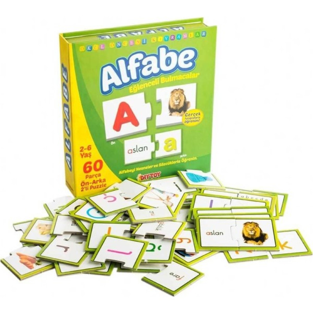 Diy - Toy Eğlenceli Alfabe 60 Parça Puzzle - Eşleştirme Oyunu Oto Boyaları Fiyatı