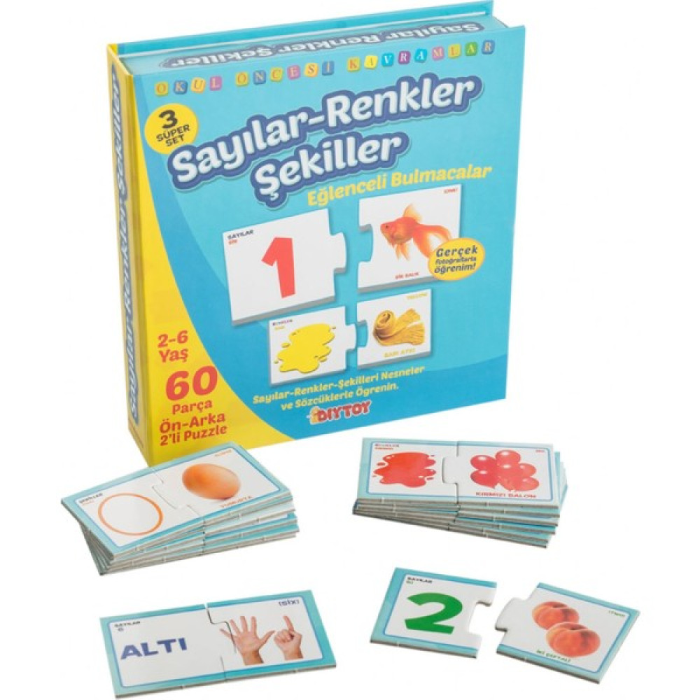 Diy - Toy Eğlenceli Sayılar Renkler Şekiller Çocuk Puzzle Dıy Toy Puzzle & Aksesuarları Fiyatı