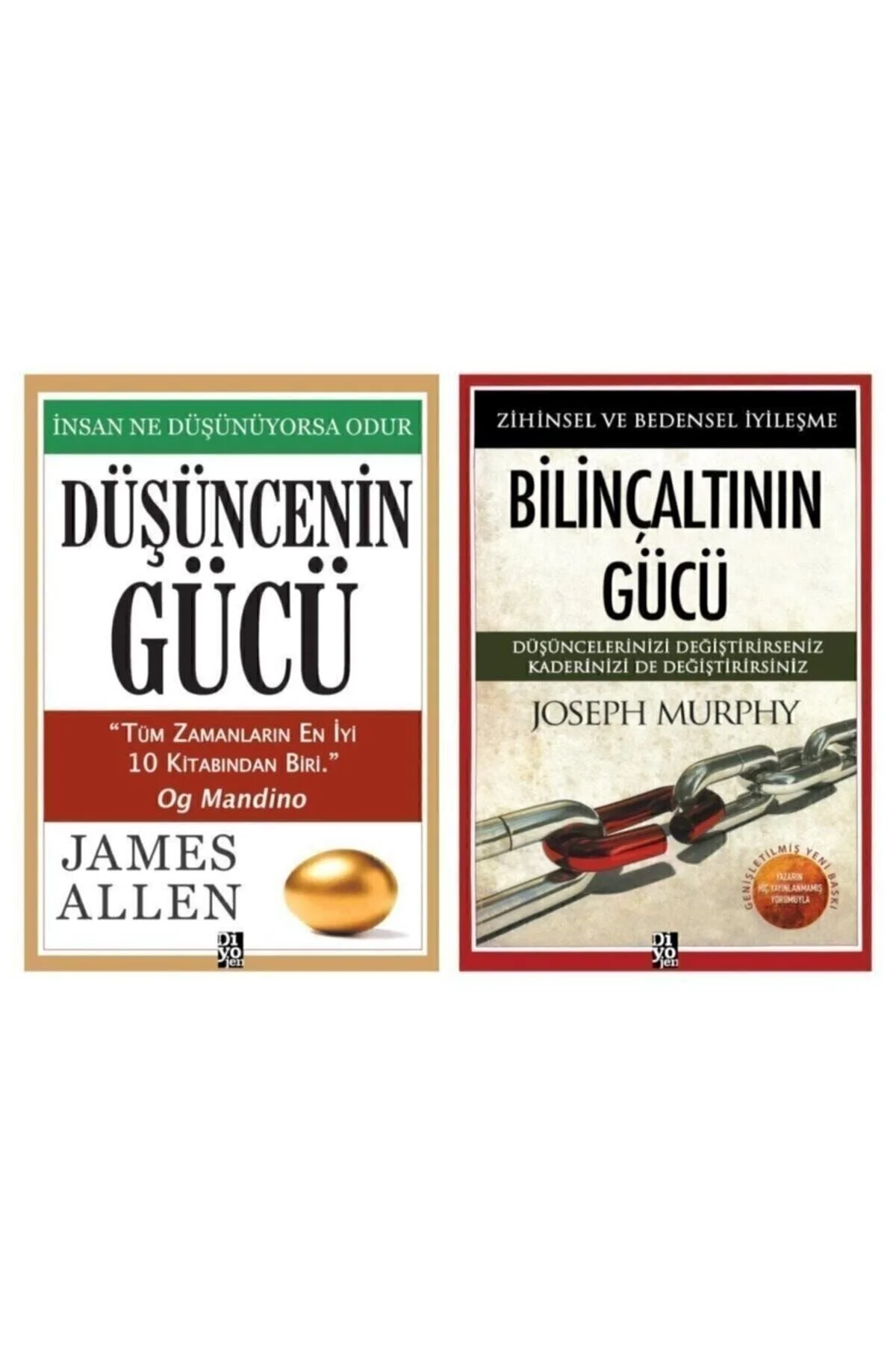 Diyojen Yayıncılık Düşüncenin Gücü + Bilinçaltının Gücü 2 Kitap Set" Kişisel Gelişim Kitapları Fiyatı