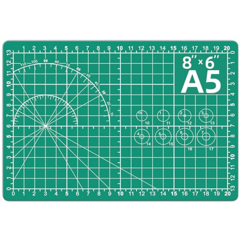 DIYSELF Cutting Mat - 8in6in, A5 Size, Double-Sided, Self-Healing Mat for Crafts, Sewing, Quilting & More
