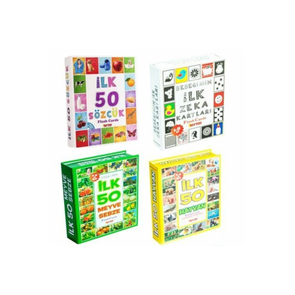 DIYTOY Bebeğimin Ilk Zeka Gelişim Hafıza Kartları 4lü Set Piyatoys Bebek Oyuncakları Fiyatı