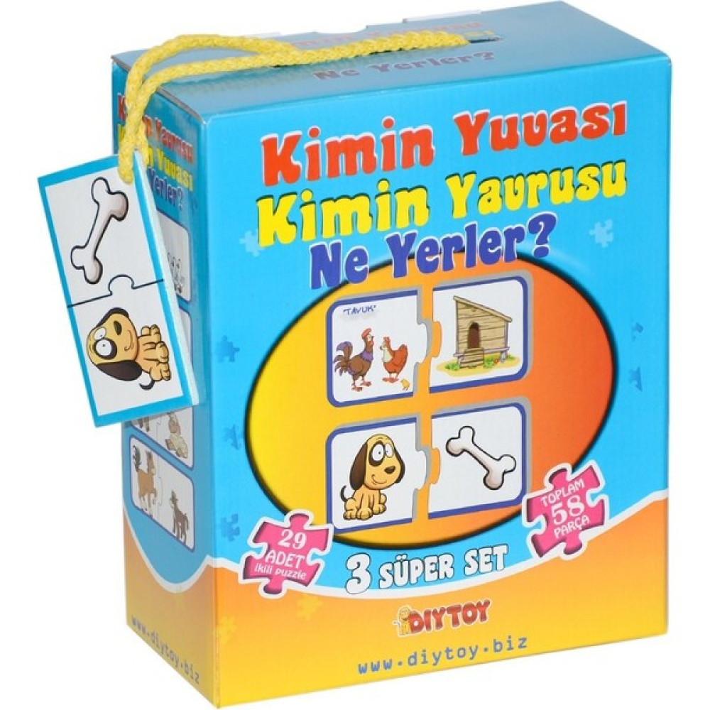 Diytoy Kimin Yuvası Kimin Yavrusu Puzzle & Aksesuarları Fiyatı