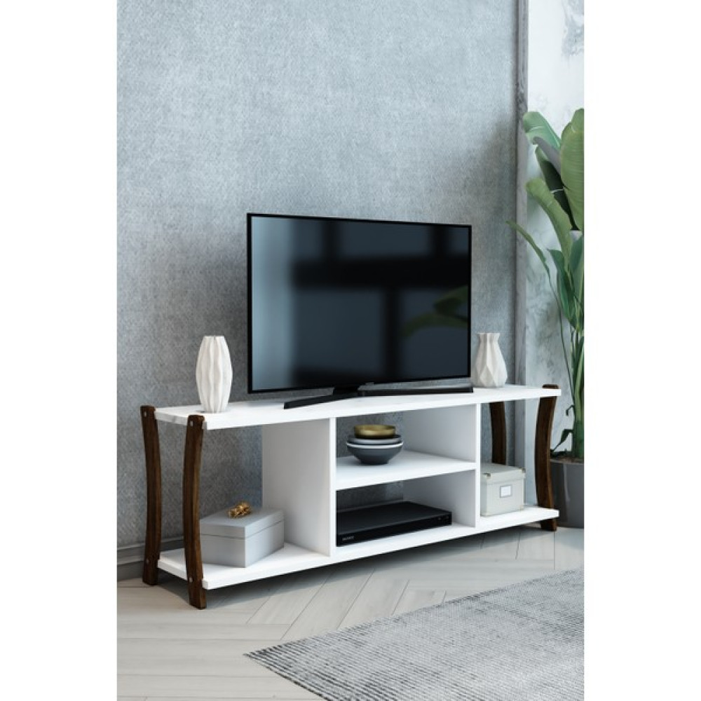Dizayn Motion Vaylife Tv Sehpası Raflı Tv Ünitesi Televizyon Sehpası 120X30 Beyaz Tv Ünitesi / Sehpası Fiyatı