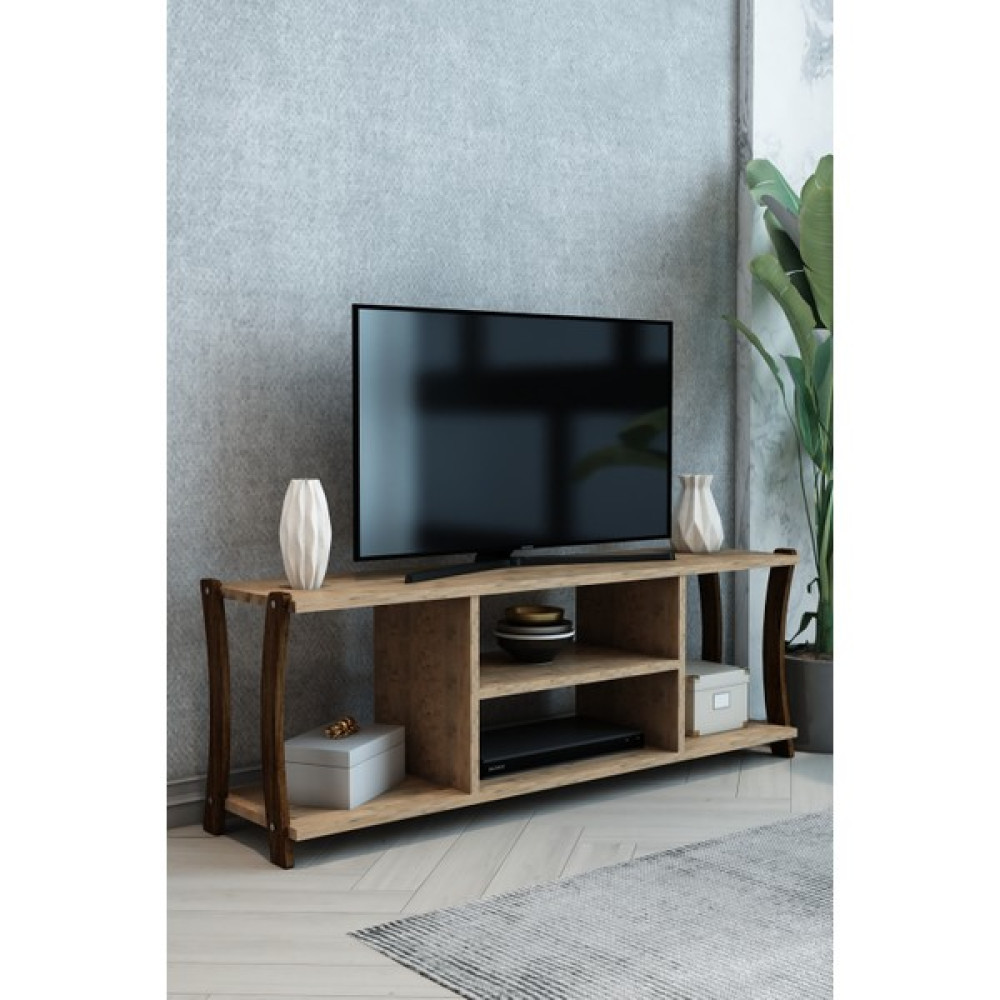 Dizayn Motion Vaylife Tv Sehpası Raflı Tv Ünitesi Televizyon Sehpası 120X30 Beyaz - Ceviz Tv Ünitesi / Sehpası Fiyatı
