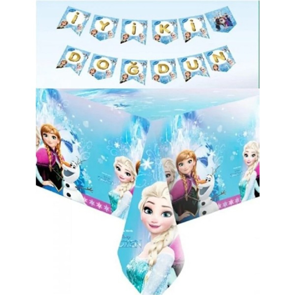 Dizayn Parti Evi Iyi Ki Doğdun Elsa Frozen Banner ve Elsa Frozen Masa Örtüsü Oyuncak Fiyatı