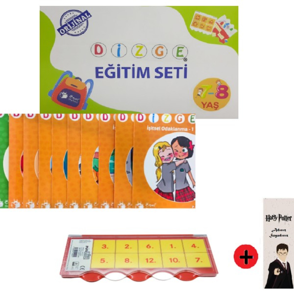 Dizge 7-8 Yaş Oyunlarla Öğreniyorum Orijinal Görsel Işitsel Dikkat ve Matematik Güçlendirme Seti + Kişiye Özel Isimli Harry Potter Kitap Ayracı Zihinsel Gelişim Kitapları Fiyatı