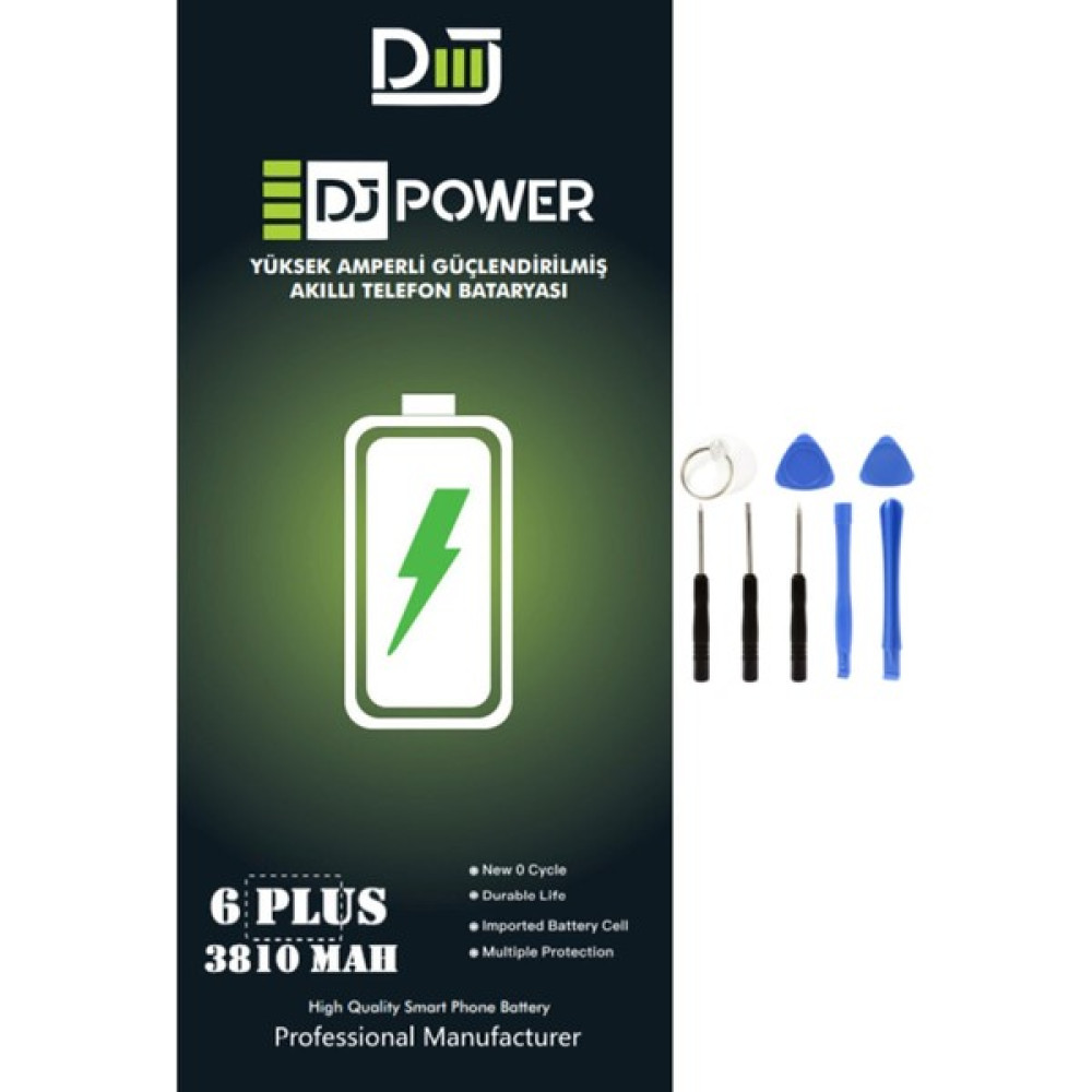 Dj Apple iPhone 6 Plus Uyumlu Yüksek Amperli Batarya 3810 Mah + Tamir Seti Oto Boyaları Fiyatı