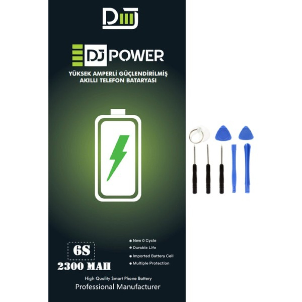 Dj Apple iPhone 6s Uyumlu Yüksek Amperli Batarya 2300 Mah + Tamir Seti Cep Telefonu Bataryası Fiyatı