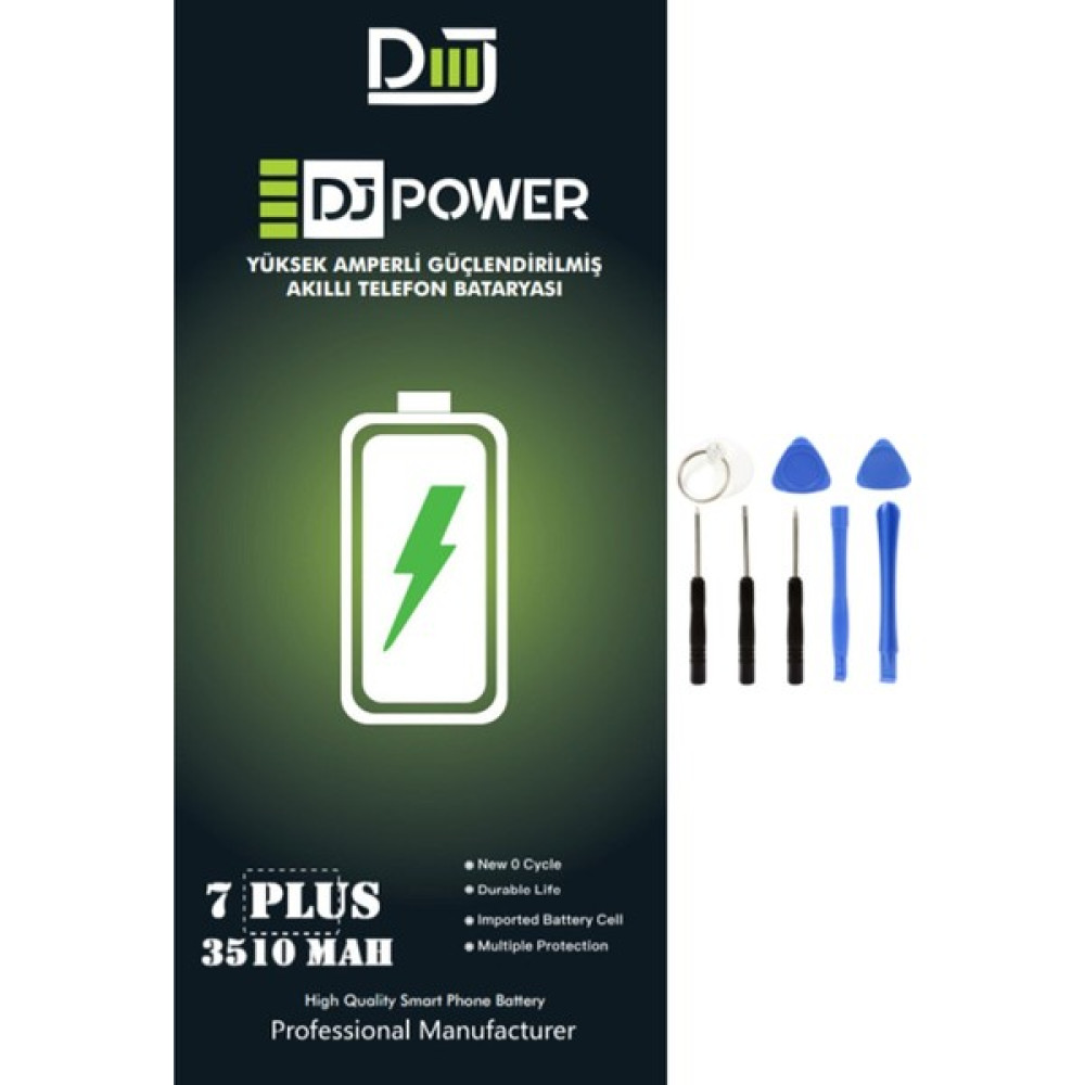 Dj Apple iPhone 7 Plus Uyumlu Yüksek Amperli Batarya 3510 Mah + Tamir Seti Cep Telefonu Bataryası Fiyatı