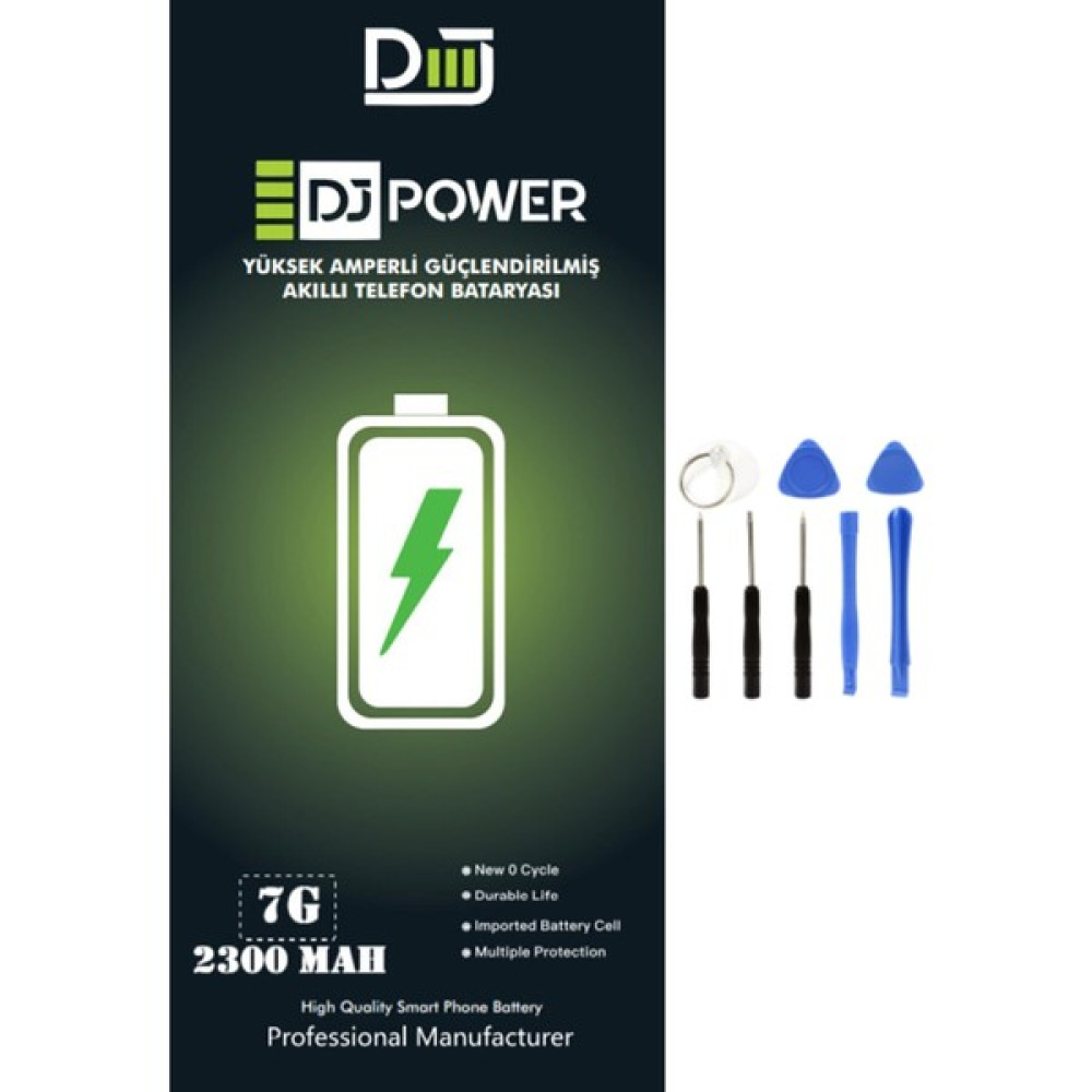 Dj Apple iPhone 7 Uyumlu Yüksek Amperli Batarya 2300 Mah + Tamir Seti Cep Telefonu Bataryası Fiyatı