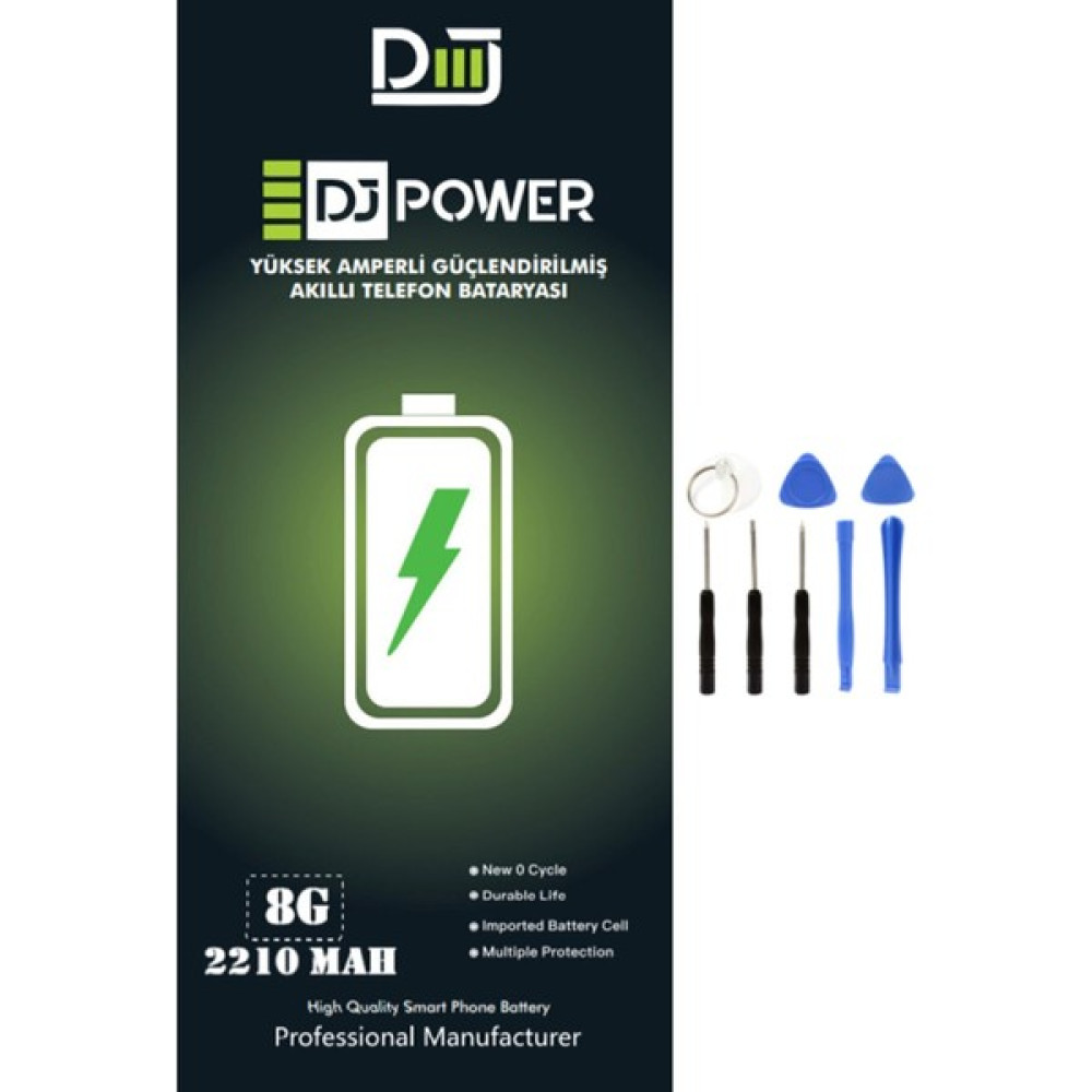 Dj Apple iPhone 8g Uyumlu Yüksek Amperli Batarya 2210 Mah + Tamir Seti Oto Boyaları Fiyatı