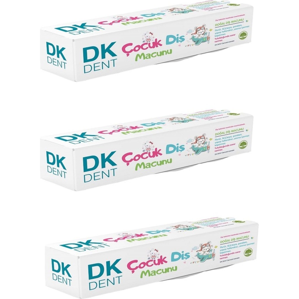 Dk Dent Cocuk Dıs Macunu Dogal Aloe Vera ve Karanfıl Ozlu-50 ml x 3 Adet Diğer Fiyatı