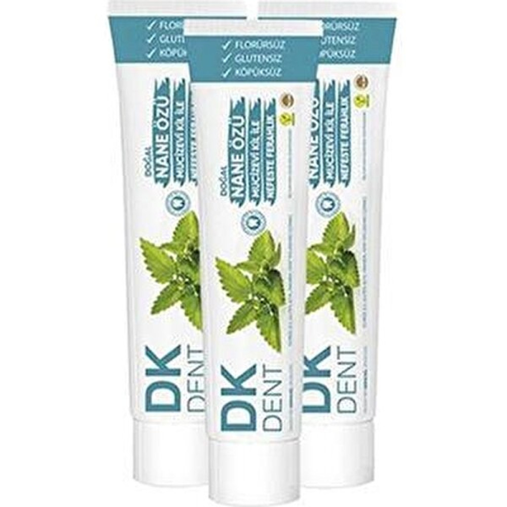 Dk Dent Dkdent Nane Özü Florürsüz Doğal Diş Macunu 75 ml x 3 Adet Diş Macunları Fiyatı