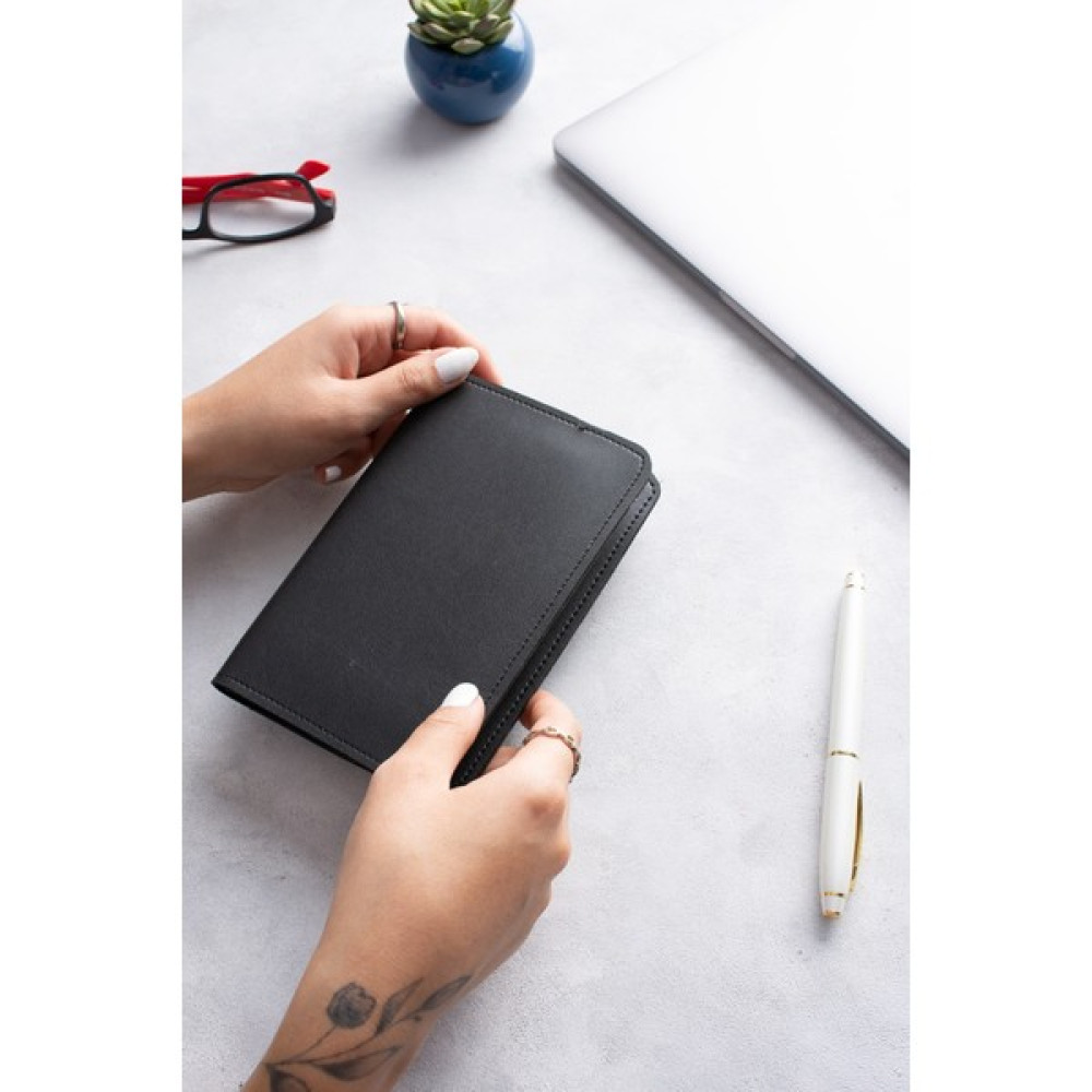 DK LEATHER Pu Deri Siyah Pasaport Kılıfı - Pasaportluk Seyahat Cüzdanı - Pasaport Koruyucu - Defter Kılıfı Bayan Cüzdan Fiyatı