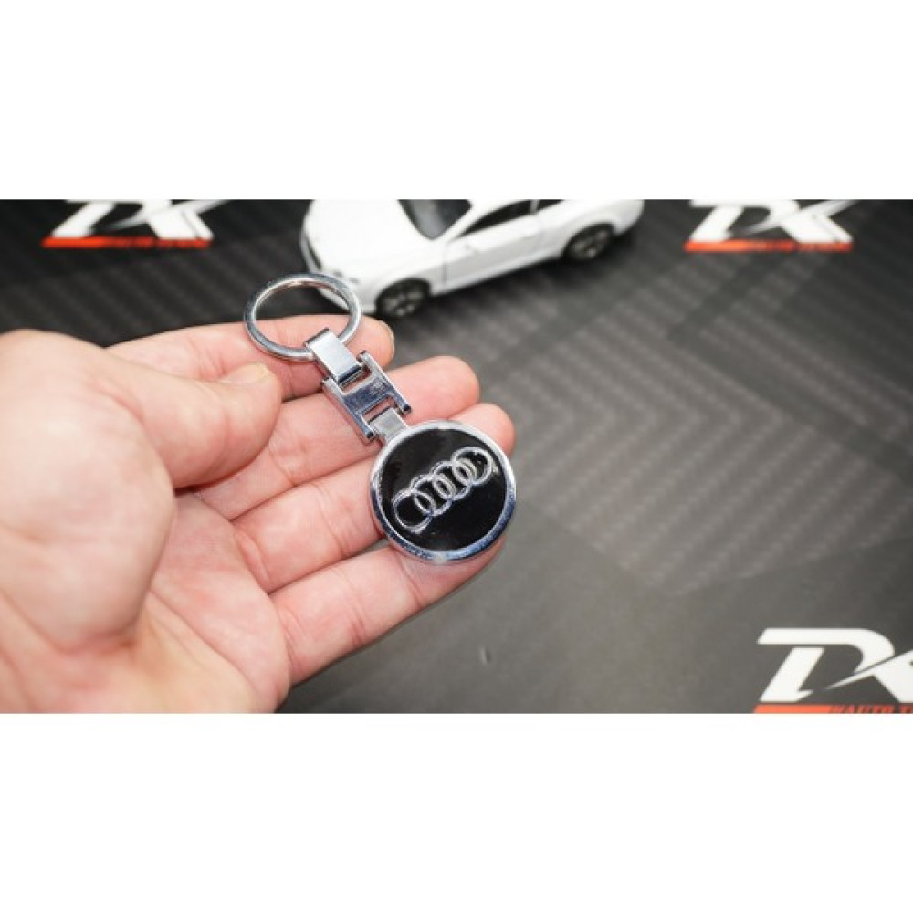 DK Tuning Audi Logo Krom Metal Çift Yön Anahtarlık - 350 CC'den küçük Anahtarlık Fiyatı