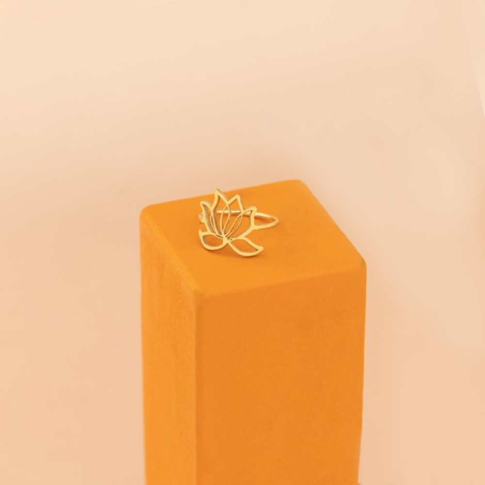 Dkmn Silver 925 Ayar Gümüş Lotus Çiçeği Yüzük - Rose - 8 Gümüş Yüzük Fiyatı