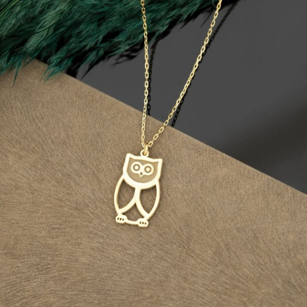 Dkmn Silver Baykuş Sembol Gümüş Kolye Kadın Gümüş Kolye - Gold - 45 cm Gümüş Kolye Fiyatı