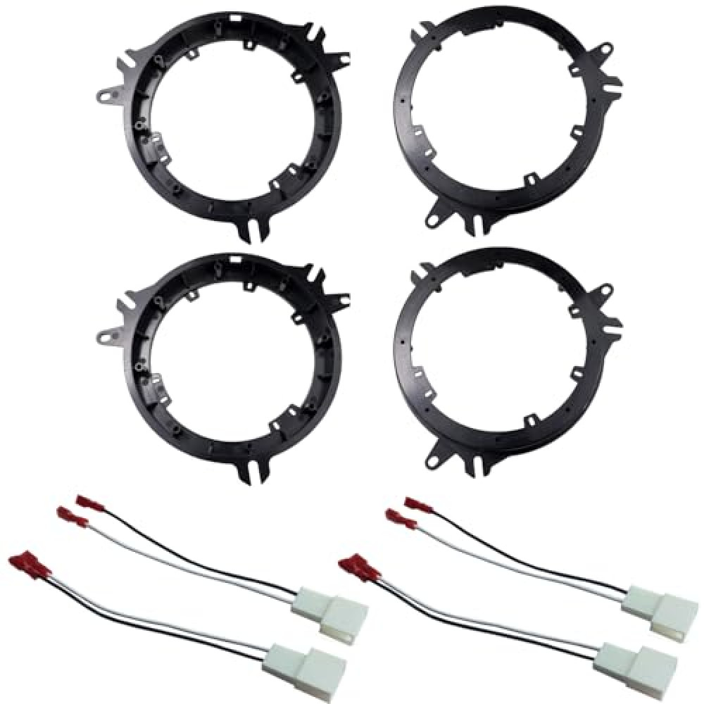 DKMUS 6.5"/6.75" Speaker Mounting Adapter for Toyota Lexus Scion with Wiring Harness 2 Pairs