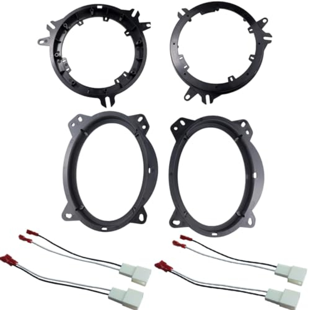 DKMUS Speaker Spacer for Toyota Lexus Scion Subaru 6" to 6-3/4" + 6" x 9" Adapter with Wiring Harness (6"+ 6"x9")