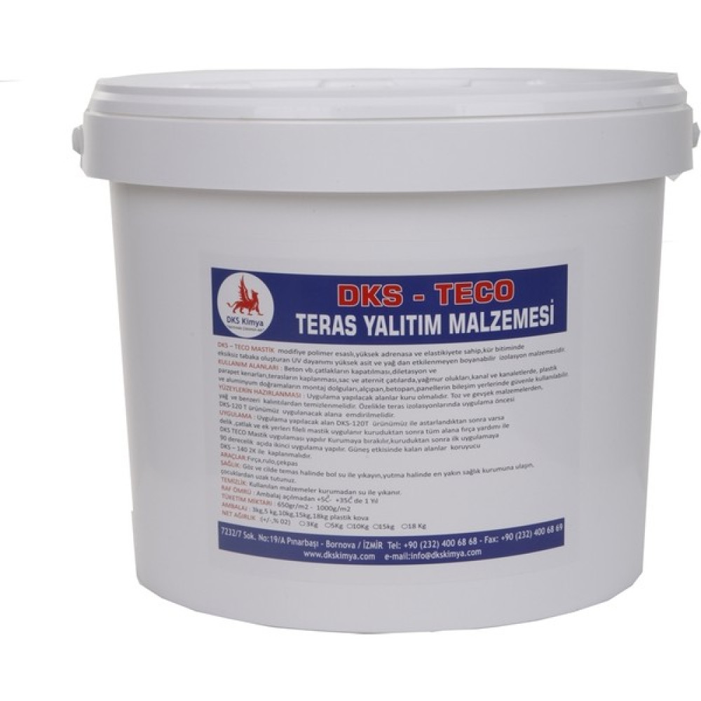 Dks Teco - Likit Membran Su Yalıtım Malzemesi 5Kg Dış Cephe Yalıtım Malzemeleri Fiyatı