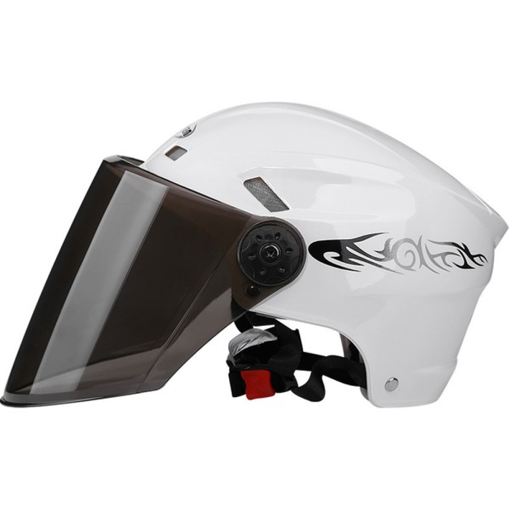 Dlloer Motosiklet Kaskı Yarım Kask Yaz Koruması (Yurt Dışından) - Beyaz - Standart Motorsiklet Kaskları Fiyatı