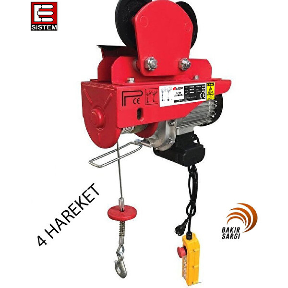 Dlmax 600-1200 Elektrikli Şaryolu Vinç Caraskal600-1200 4 Hrk Elektrikli Vinç Yük Kaldırma / Vinç Fiyatı