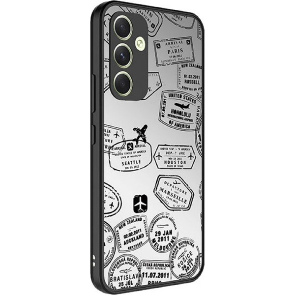 Dlrcase Samsung Galaxy A34 Case Kılıf Mirror Ayna Üzeri Desenli Kamera Korumalı Antrasit Cep Telefonu Kılıfı Fiyatı