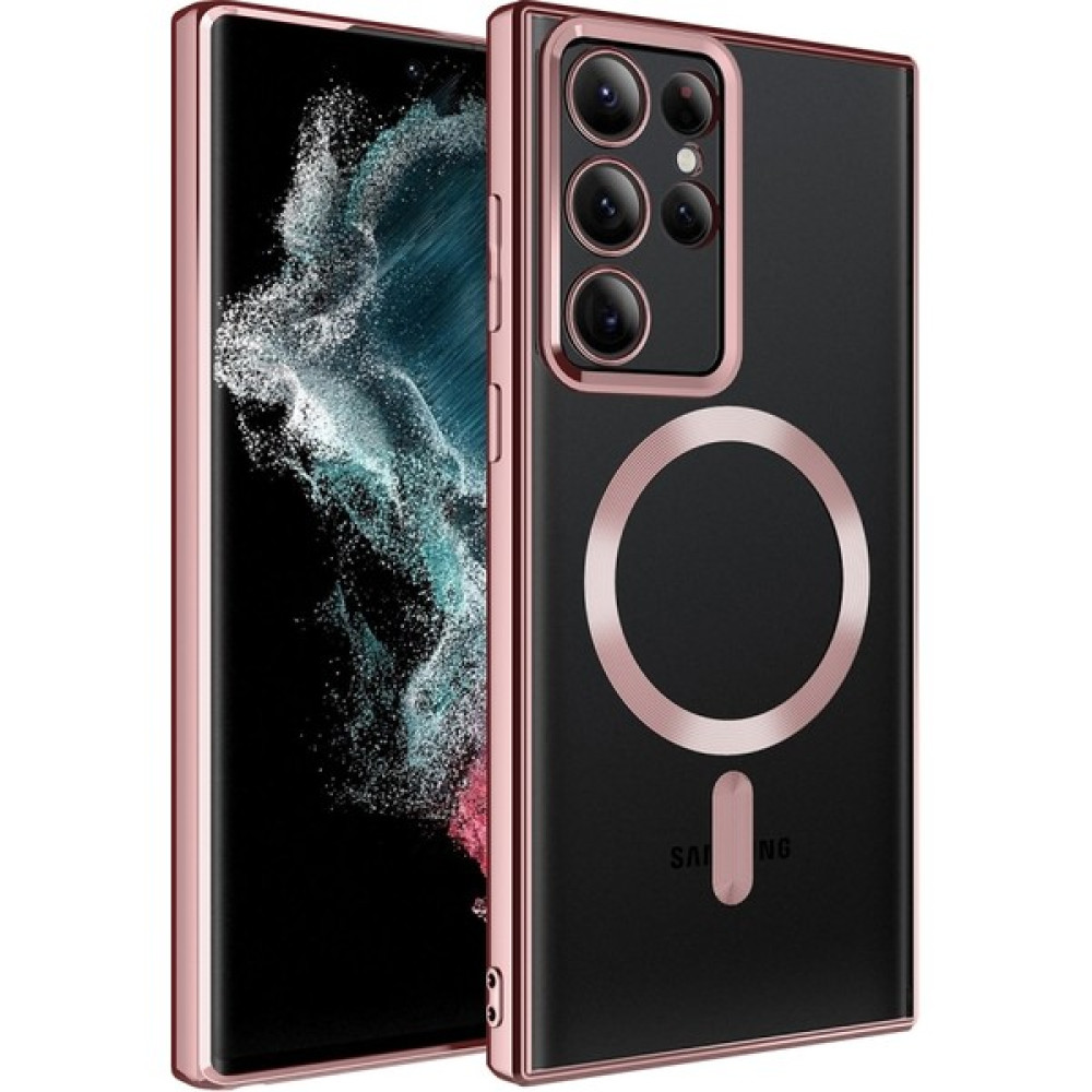 Dlrcase Samsung Galaxy S22 Ultra Kılıf Magsafe Wireless Şarj Özellikli Setro Renkli Silikon Rose Gold Cep Telefonu Kılıfı Fiyatı