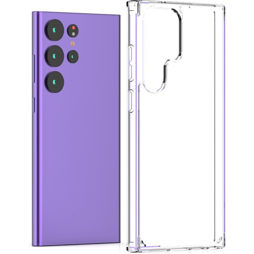 Dlrcase Samsung Galaxy S23 Ultra Kılıf Coss Şeffaf Sert Silikon+Full Ekran Koruyucu Renksiz Cep Telefonu Kılıfı Fiyatı