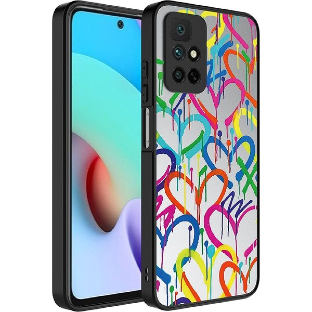 Dlrcase Xiaomi Redmi 10 2022 Kılıf Mirror Ayna Üzeri Desenli Kamera Korumalı Karışık Renk - Renkli - Xiaomi Redmi Note 12 Pro 5G Cep Telefonu Kılıfı Fiyatı