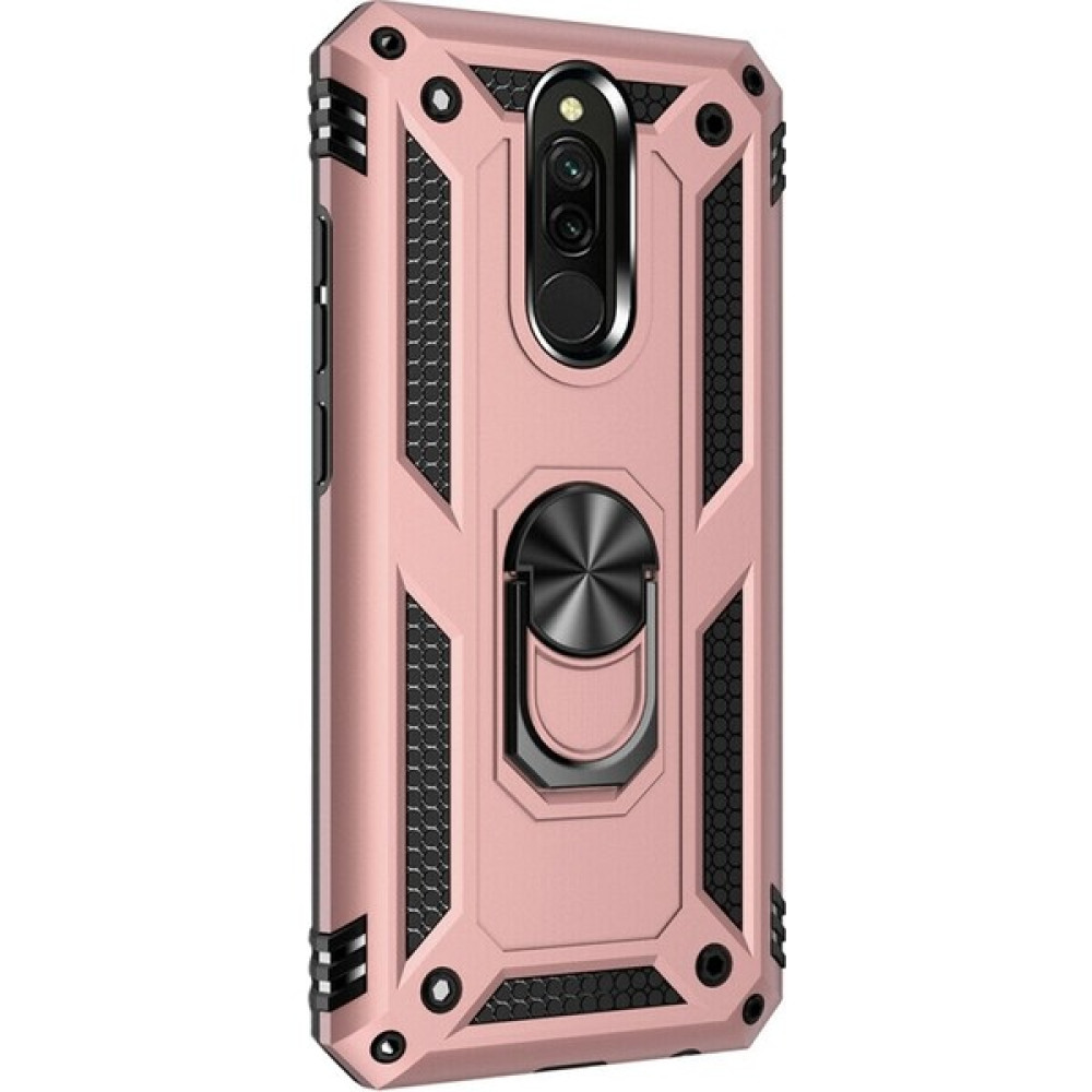 Dlrcase Xiaomi Redmi 8A Kılıf Vega Standlı Yüzüklü Mıknatıslı+Nano Glass Bronz Cep Telefonu Kılıfı Fiyatı