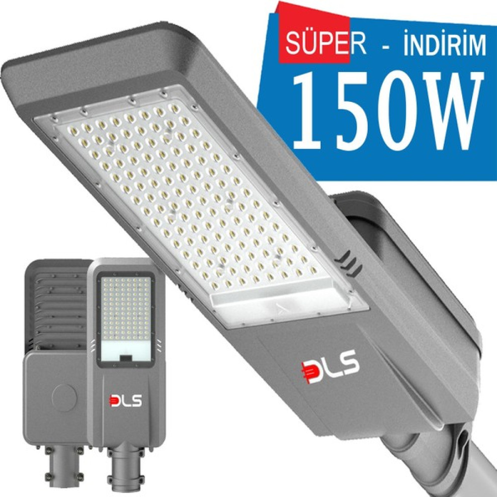 DLS 150W LED Yol Sokak Armatür Dls Park Bahçe Çevre Site Bina Dış Mekan Lamba Aydınlatma Ledli Sokak Armatürü - Beyaz Armatür Fiyatı