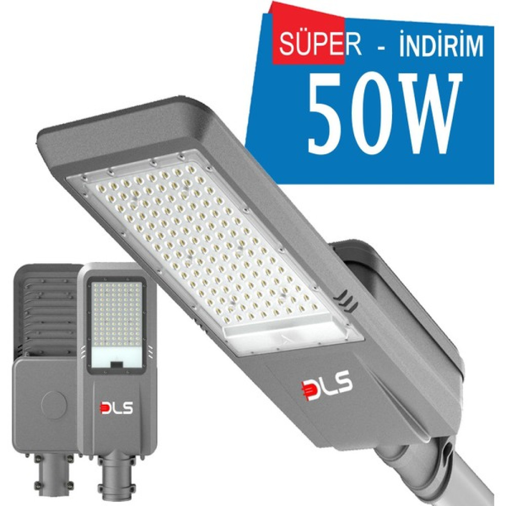 DLS 50W LED Yol Sokak Armatür Dls Park Bahçe Çevre Site Bina Dış Mekan Lamba Aydınlatma Ledli Sokak Armatürü - Beyaz Armatür Fiyatı