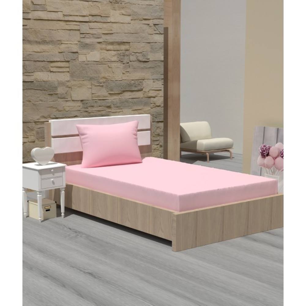 Dm Home Ranforce Fıtted Çarşaf Seti ( Yastıklı ) - 100 X 200 - Pembe Çarşaf Fiyatı