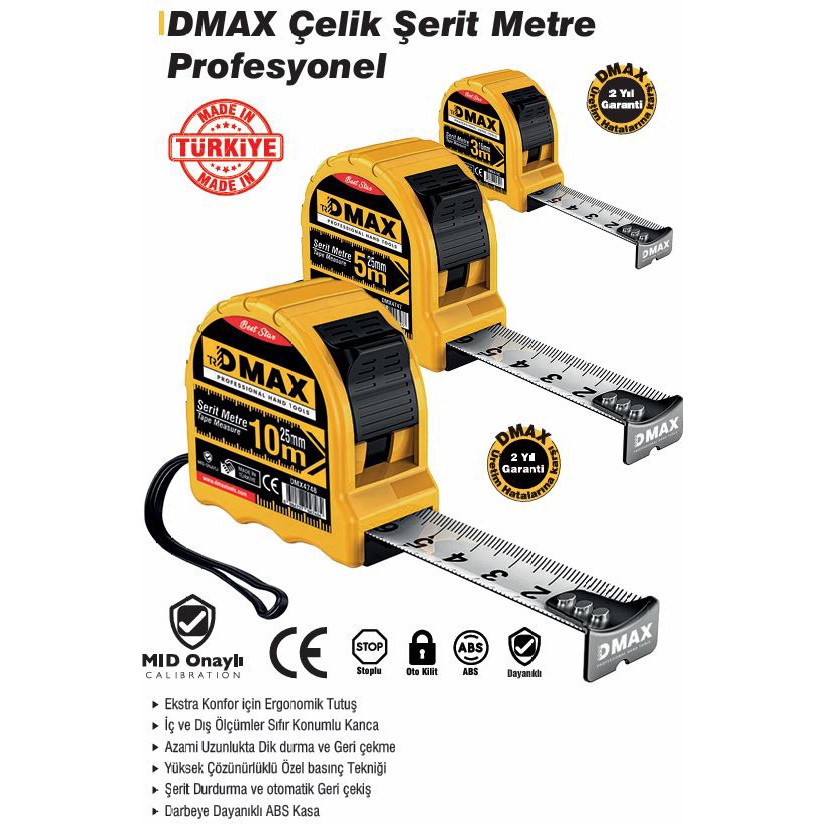 Dmax DMX4747 Profesyonel Serıt Metre 5*25 mm SSD / Solid State Drive Fiyatı
