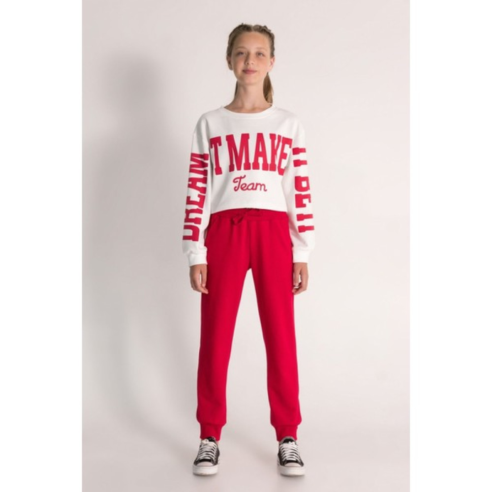Dmb Boys & Girls 10-15 Yaş Kız Çocuk Crop Sweat ve Eşofman Altı 3'lü Takım Kız Çocuk Giyim Takımı Fiyatı