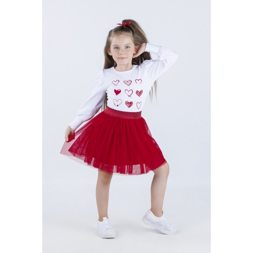 Dmb Kids 3-8 Yaş Kız Çocuk Etek Takım Kırmızı Kız Çocuk Giyim Takımı Fiyatı
